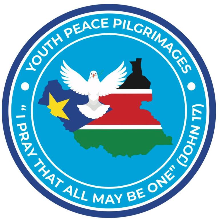 YOUTH PEACE PILGRIMAGE: die Jugendlichen aus dem Südsudan erwarten mit Sant'Egidio ,dem Ökumenischen Rat der Kirchen und anderen christlichen Verbänden Papst Franziskus und fordern Frieden und Versöhnung
